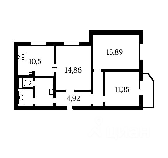 Продажа 3-комн квартиры на вторичном рынке Афонская улица,  д. 14