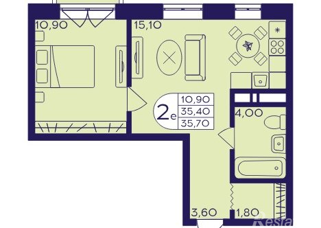 Продажа 1-комн квартиры на вторичном рынке Железнодорожный, проспект Героев,  д. 17
