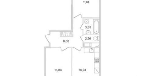 3-комн квартира Испытателей пр-кт,  д. 24,  к. 1