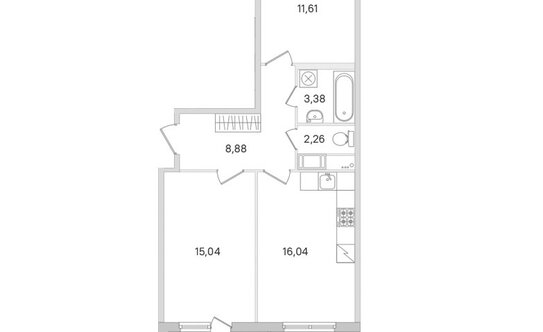 Продажа 3-комн квартиры на вторичном рынке Испытателей пр-кт,  д. 24,  к. 1