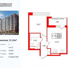 Продажа 1-комн квартиры в новостройке ул. Кубинская