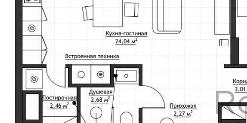 2-комн квартира Двинская улица, 6