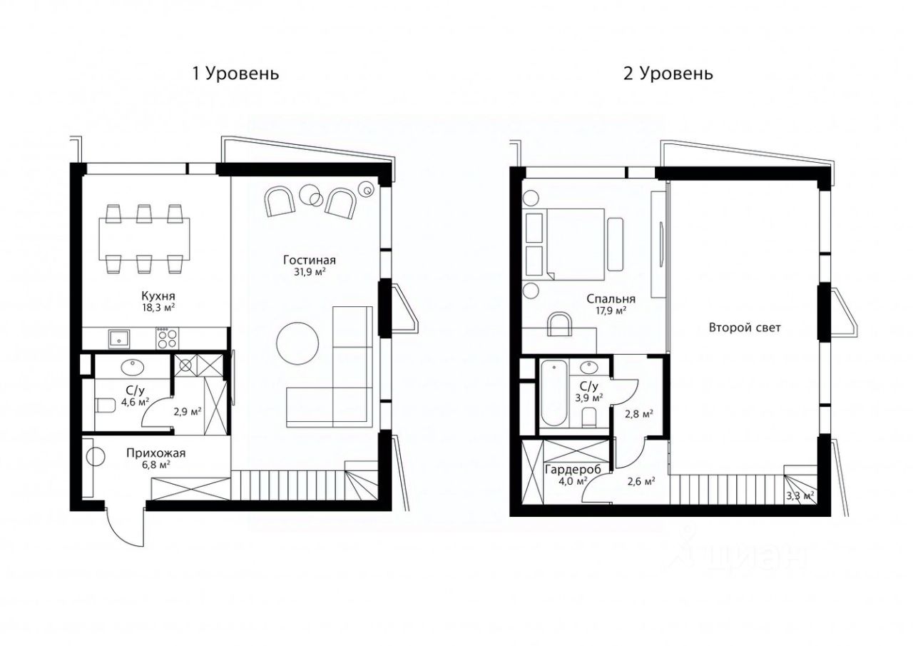 Продажа 2-комн квартиры на вторичном рынке Саввинская набережная, 17