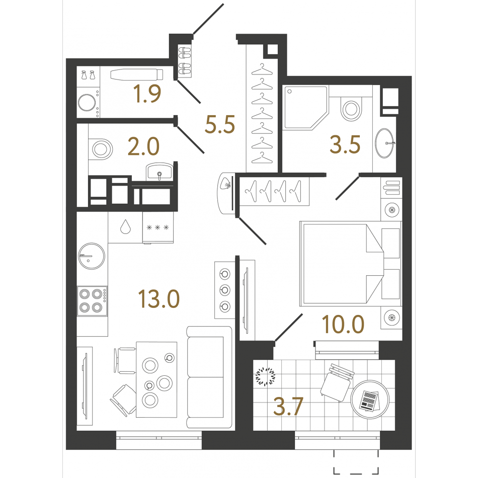 Продажа 1-комн квартиры в новостройке Шостаковича ул., 1