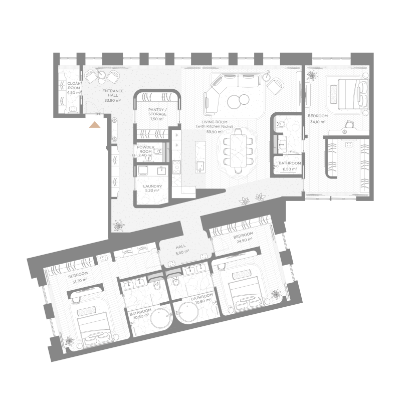 Продажа 3-комн квартиры в новостройке Москва г., Никольская ул.,  к. Residence