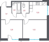 Продать Квартиры в новостройке Пушкин г., 1-я линия, территория Лесное   1.1