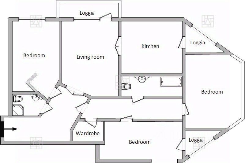 Аренда 4-комн квартиры на вторичном рынке Цветной бульвар, 15к2