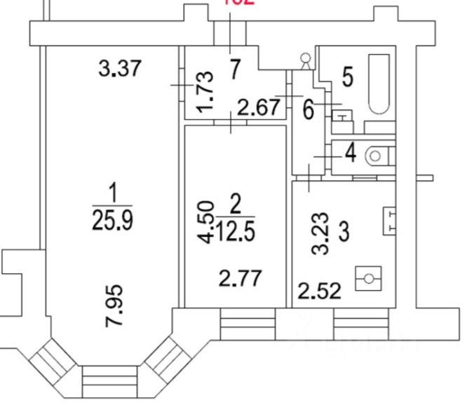Продажа 2-комн квартиры на вторичном рынке Фрунзенская набережная, 50