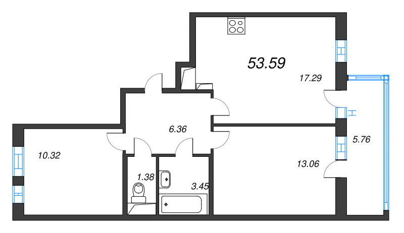 Продажа 2-комн квартиры в новостройке Шушары п., Школьная ул.,  к. 7