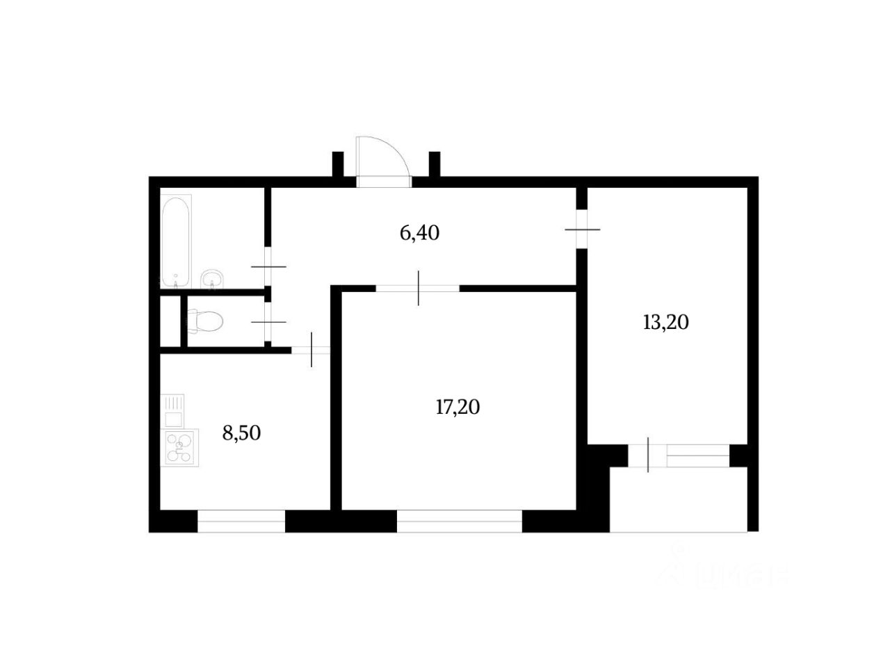Продажа 2-комн квартиры на вторичном рынке Кантемировская улица, 3К3