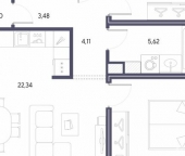 Продать Квартиры вторичка набережная Чёрной речки  35 с1 