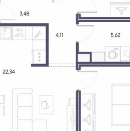 Продажа 2-комн квартиры на вторичном рынке набережная Чёрной речки,  д. 35 с1