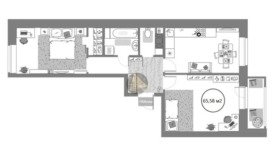 Продажа 2-комн квартиры на вторичном рынке проспект Авиаконструкторов,  д. 54 с1