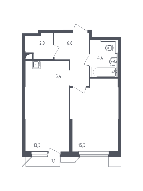 Продажа 1-комн квартиры в новостройке Раздоры д., Мякининское ш.,  к. 21