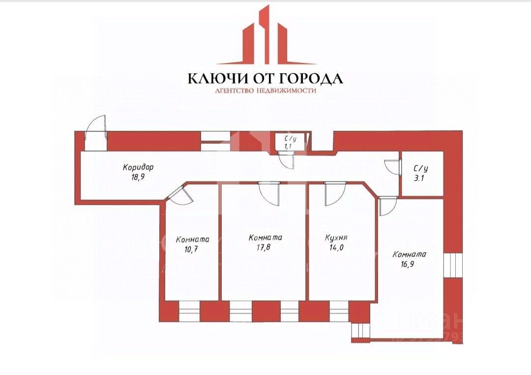 Продажа 3-комн квартиры на вторичном рынке 15-я Васильевского острова линия, 34