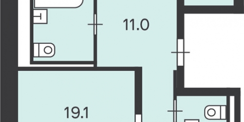 2-комн квартира Зелёный пр-кт,  д. 103