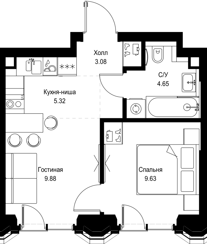 Продажа 1-комн квартиры в новостройке Москва г., Верейская ул.,  к. SET.2.Б