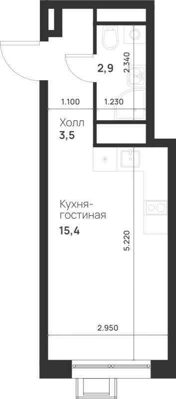 Продажа студии Газопровод п., Разведчика Дейча ул.,  к. Essence