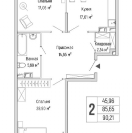 Продажа 2-комн квартиры в новостройке Ильинское-Усово п., Новорижское ш.,  к. 2