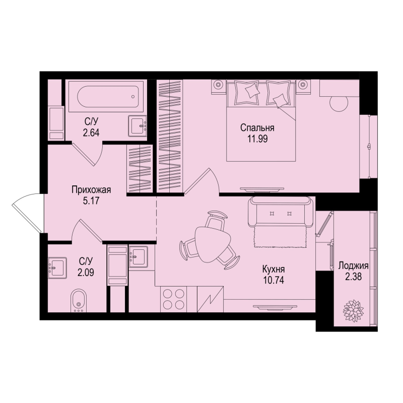 Продажа 1-комн квартиры в новостройке Новосергиевка д., Ленинградская ул.,  к. 1-5
