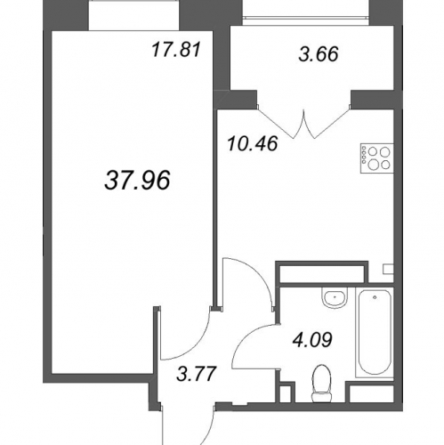 1-комн квартира Зеленогорск г., Кривоносовская ул.,  к. Б4