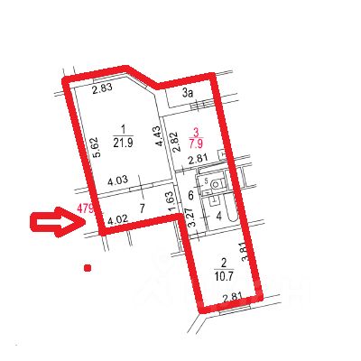 Продажа 2-комн квартиры на вторичном рынке Рождественская улица, 31