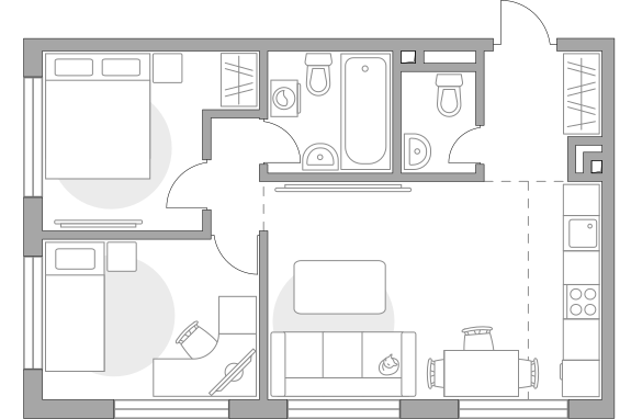 Продажа 3-комн квартиры в новостройке Каширское шоссе, д.1