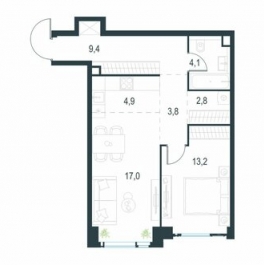 Продажа 2-комн квартиры на вторичном рынке ул Лобачевского,  д. 37
