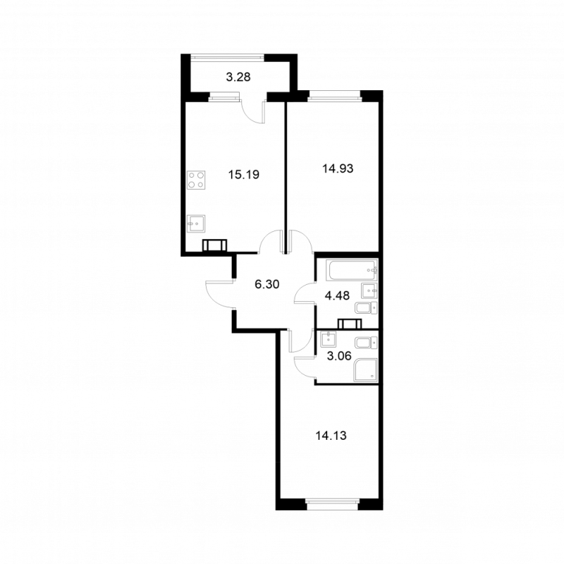 Продажа 2-комн квартиры в новостройке Колпино г., Загородная ул.,  к. A