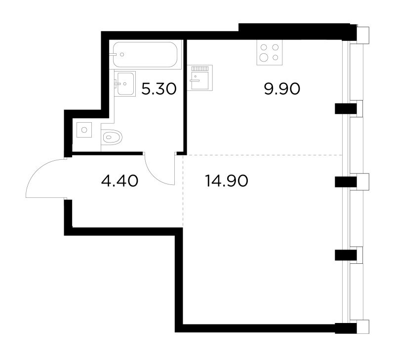 Продажа студии Москва г., Адмирала Макарова ул.,  к. 1