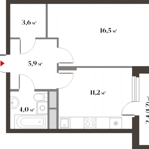 1-комн квартира Красногорск г., Новая Московская ул.,  к. 3