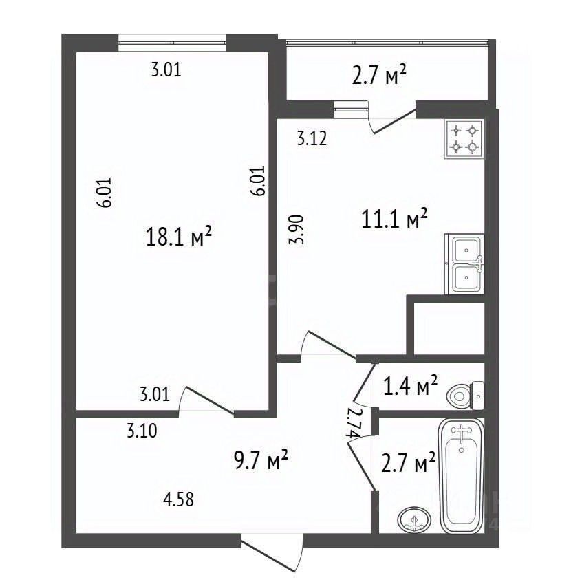 Продажа 1-комн квартиры на вторичном рынке Пулковское шоссе, 36к4