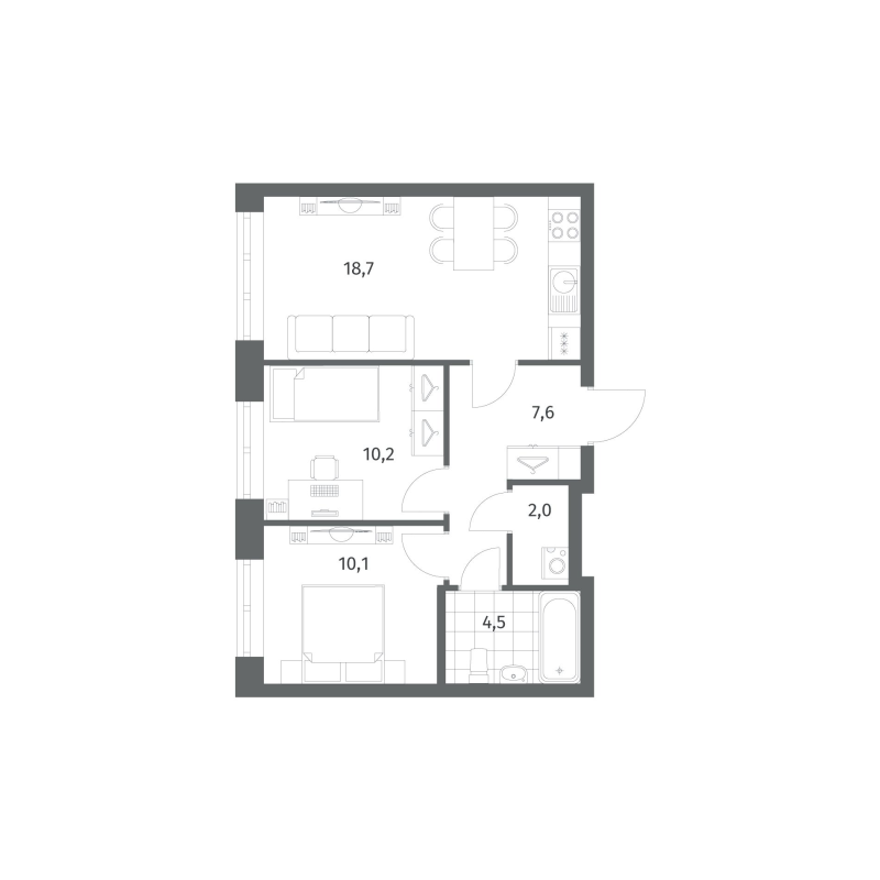 Продажа 2-комн квартиры в новостройке Новоселье п.,  к. 2.4