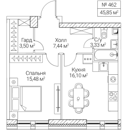Продажа 1-комн квартиры в новостройке Москва г., 2-й Хорошёвский проезд,  к. 3