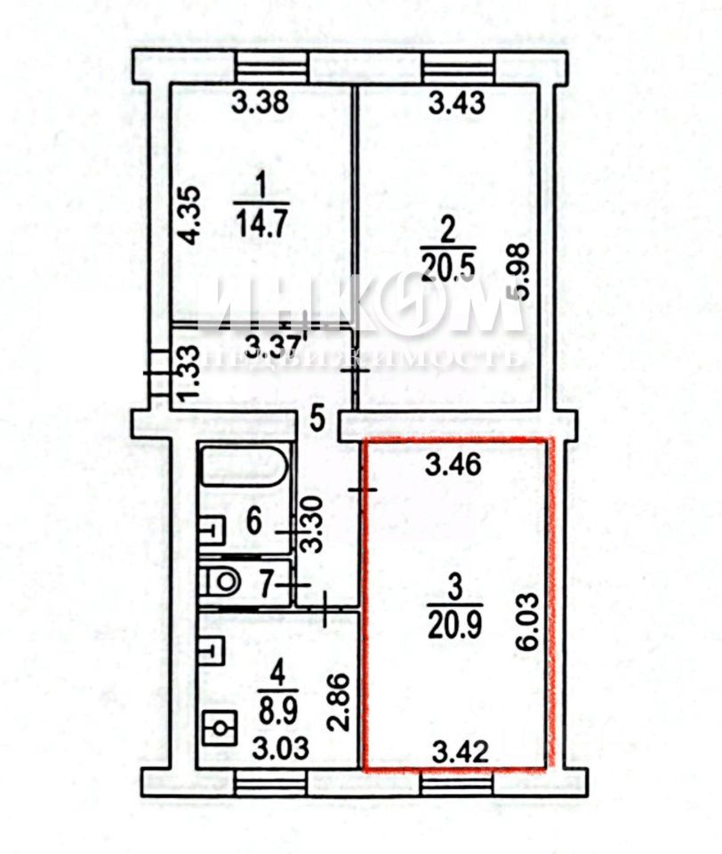 Продажа комнаты Маленковская улица, 9/11