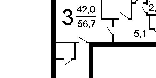 3-комн квартира Полесский проезд, 12