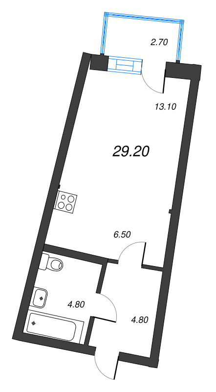Продажа студии Зеленогорск г., Ленина пр-кт,  к. 1