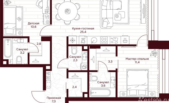 Продажа 2-комн квартиры в новостройке улица Серпуховский Вал,  д. вл7