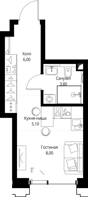 Продажа студии Москва г., Верейская ул.,  к. SET.1.3