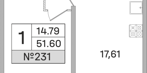 1-комн квартира Королёв г., Калинина ул.,  к. 1