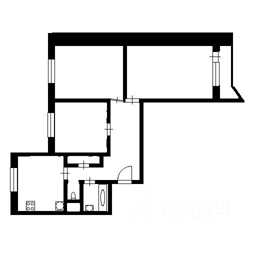 Продажа 3-комн квартиры на вторичном рынке Дзержинский, Угрешская улица, 18