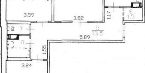 3-комн квартира угол между Шушары п и Пушкин г, Колпинское ш,  д. 36,  к. 1
