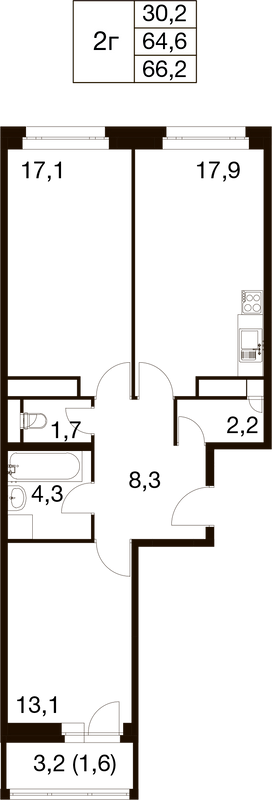 Продажа 2-комн квартиры в новостройке Балашиха г., Проектная ул.,  к. 1