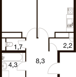 Продажа 2-комн квартиры в новостройке Балашиха г., Проектная ул.,  к. 1