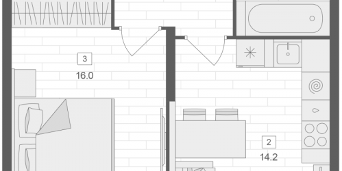 1-комн квартира Москва г., 1-й Красносельский пер.,  к. 1