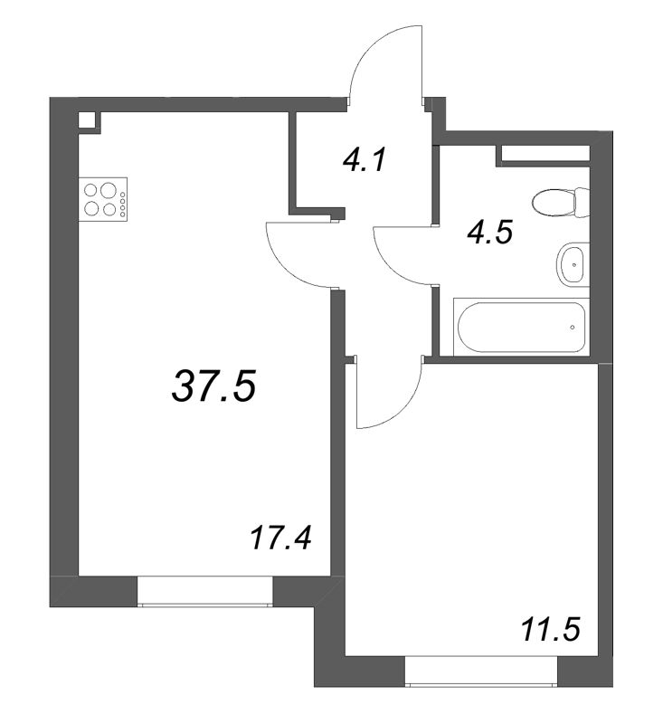 Продажа 1-комн квартиры в новостройке Шушары п., Пулковское ш.,  к. 3