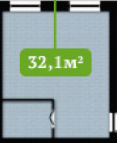 Планировка ЖК Хороший дом, 32.1 м2