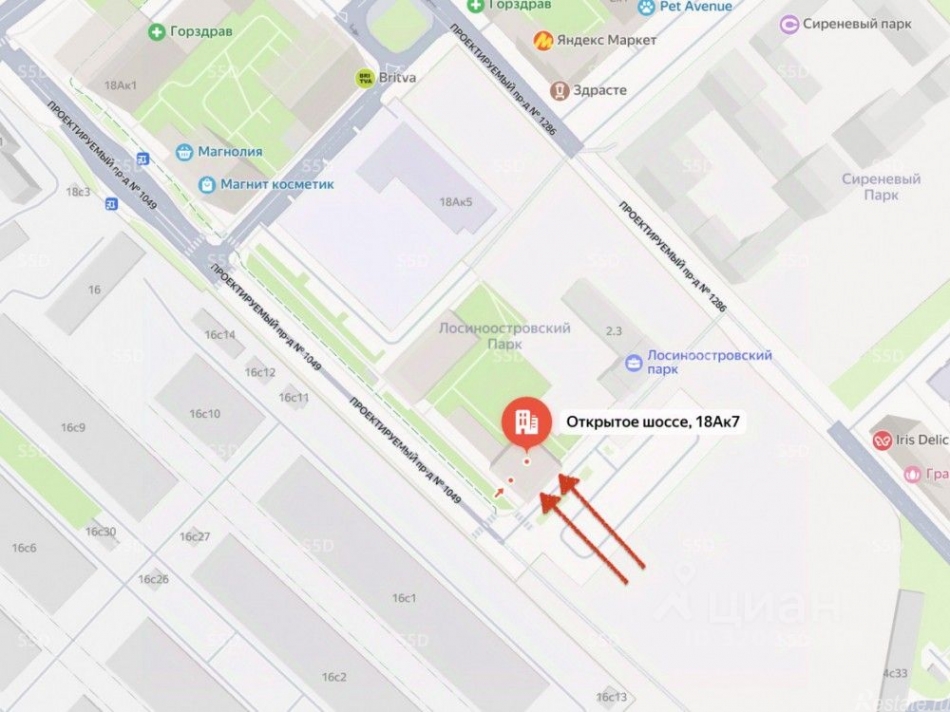 Аренда торгового помещения Открытое ш,  д. 18А к7