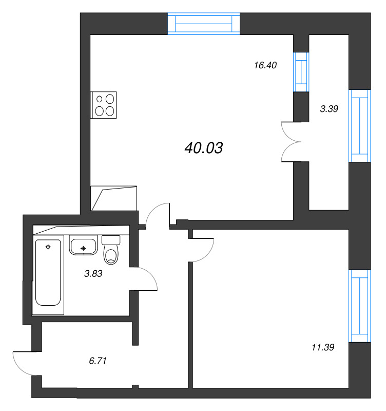Продажа 1-комн квартиры в новостройке Санкт-Петербург г., Октябрьская наб.,  к. 5