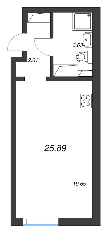 Продажа студии Санкт-Петербург г., Маршала Казакова ул.,  к. 9
